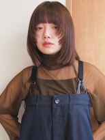 ノイカーム(noi Calm)&nbsp;顔周りレイヤーカットくびれヘアミルクティーベージュカラー