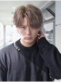 ミルクティーベージュ微分けセンターパート