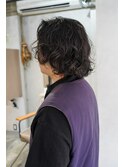 メンズミディアムパーマ メンズヘア BANTO 神田