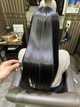 美容室ピュール 最強暗髪ロング