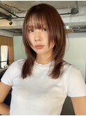 【あきら】ハッシュカット韓国ヘアハイレイヤー顔まわりカット