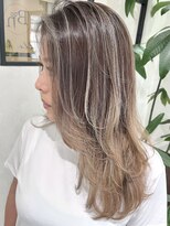 ベルヘアーデザイン 堺東(Belle hair Design)&nbsp;ハイライトレイヤーカット韓国風イルミナカラー堺東20代30代40代