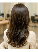 アッシュブラウン/艶カラー/