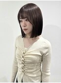 ボブ／切りっぱなしボブ/大人ボブ／ショートボブ／ブラウン