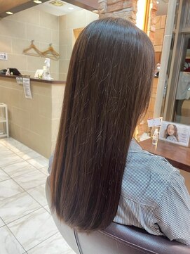 髪質改善/顔周りレイヤーカット/グレージュ[千葉/千葉駅]