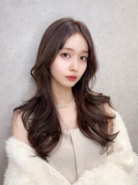 オリーブグレー/韓国風巻き/レイヤーカット/髪質改善/縮毛矯正