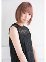 モカ ヘアーデザイン(moca HAIR DESIGN)&nbsp;薄いピンクベージュのボブ