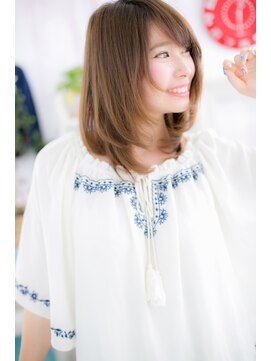 ミック ヘアアンドビューティー 大山店(miq  Hair&Beauty) レイヤー×内巻きカールで小顔演出！a