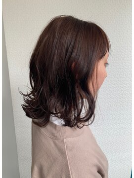 グリー ヘアープロデュース(Gree hair produce) 【Gree小川真由美】ミディアムボブ*レッドカラー*外ハネスタイル