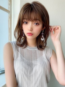 アフロート ディル(AFLOAT D'L) アフロートeri20代30代小顔顔周り長め前髪ミディアムヘア表参道