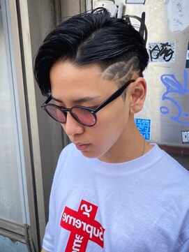 ビンゴ(BINGO) ba587ニュアンスカラーモテ髪バーバー刈り上げバリカンアート