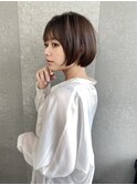 大人かわいいショートボブ 美髪 ネビージュ
