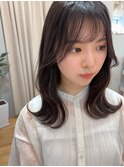 顔まわりカット/くびれヘア