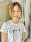 くびれボブ/マットベージュ/表参道/30代40代50代