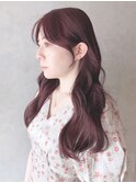 ロング顔まわり_グレージュカラーボブウルフ_ba411571