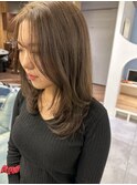 簡単アレンジくびレイヤー×ブリーチなしでミルクティーアッシュ