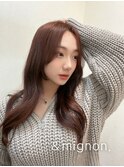 大人可愛い韓国レイヤー×透明感ピンクブラウン