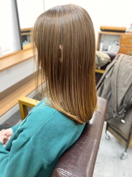 ランプ(Lamp) くびレイヤーグレーベージュニュアンスカラー白髪染め白髪ぼかし