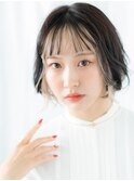 外国人風インナーカラー波ウェーブボブd古河10代20代30代