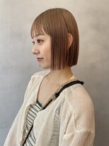 ガーランド (Garland)&nbsp;切りっぱなしボブ/ピンクベージュ/前髪/グレージュ/原宿