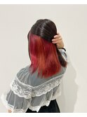 インナーカラーオレンジ×レッド