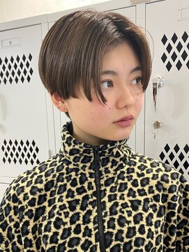 エリマ 武蔵小杉(elima) 大人ショートボブヘアミルクティーベージュカラーグレイカラー●