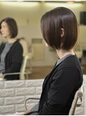 大人ぱっつんボブ+オーガニックカラー+生コラーゲンTR