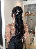 ロングヘアを活かすヘアセット