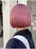 ミディアム20代30代40代カールセミディシアーカラー姫カットボブ