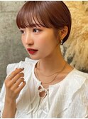 熊本マッシュショート シースルーバング お呼ばれアレンジ Arisa
