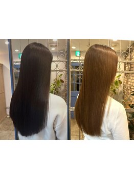 【西梅田/北新地】まるで生まれつきのストレート♪手触りが柔らかくナチュラルな質感の"愛されストレート" 