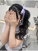 【新宿駅/新宿三丁目/ヘアセット/サイドポニー】