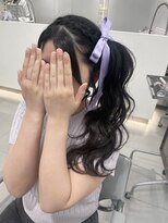 【新宿駅/新宿三丁目/ヘアセット/サイドポニー】