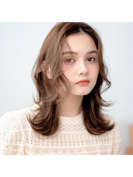 モンド ヘアクリエーション 西田店(monde hair creation) 【monde】グレージュカラー×ウェーブヘア