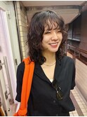 しっかりレイヤーを入れて動くレイヤーウェーブパーマ!