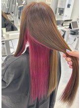 【イヤリングカラー♪インナーカラー♪】（ブリーチオンカラー）オシャレ女子必見☆人気急上昇中☆