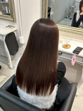 ソワンドゥブレスシエン 堀江店(soin de brace CIEN) 韓国前髪顔周りロング×レイヤーグレージュ[堀江/髪質改善]