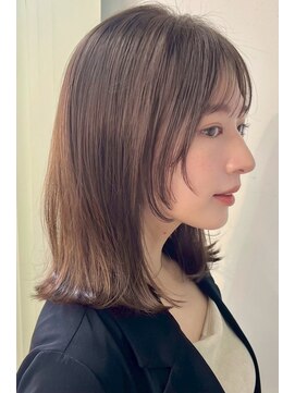 ガーデン 銀座(GARDEN) 顔まわりレイヤー/大人ミディアム/小顔/ココアベージュ/20代30代