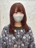 アプリ 南浦和(appri)&nbsp;オレンジベージュ/レイヤーカット/ケアブリーチ/ダブルカラー