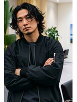 インアンドヤング 栄(in&yang)&nbsp;波巻きパーマワイルドロングナチュラルアップバング