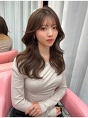 韓国レイヤー/渋谷韓国ヘア/渋谷/顔まわりカット/ロングレイヤー