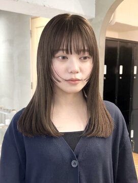 ローレンジウ(LOREN JU) 透明感髪質改善ベージュダブルカラーミルクティーグレージュ