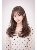 三好市美容室 透け感モカグレージュレイヤー