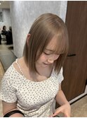 ミルクティーベージュボブスタイル