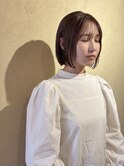 【王道愛され】切りっぱなしボブ×艶カラー