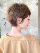 ロビー 表参道(ROBBY)&nbsp;美シルエットショートボブ/白髪ぼかし/30代40代50代