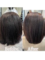 美髪ストレート　簡単スタイリング　髪質改善