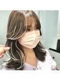 ショコラベージュメルティカラー☆くびれヘアカールベビーバング
