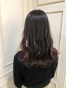 クロップ エス 湘南辻堂(crop es) crop es辻堂　山口　インナーカラーピンク