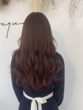 イコール 銀座(equal) 切りっぱなしボブ/エアリーロング/美髪/ピンクブラウン[銀座]